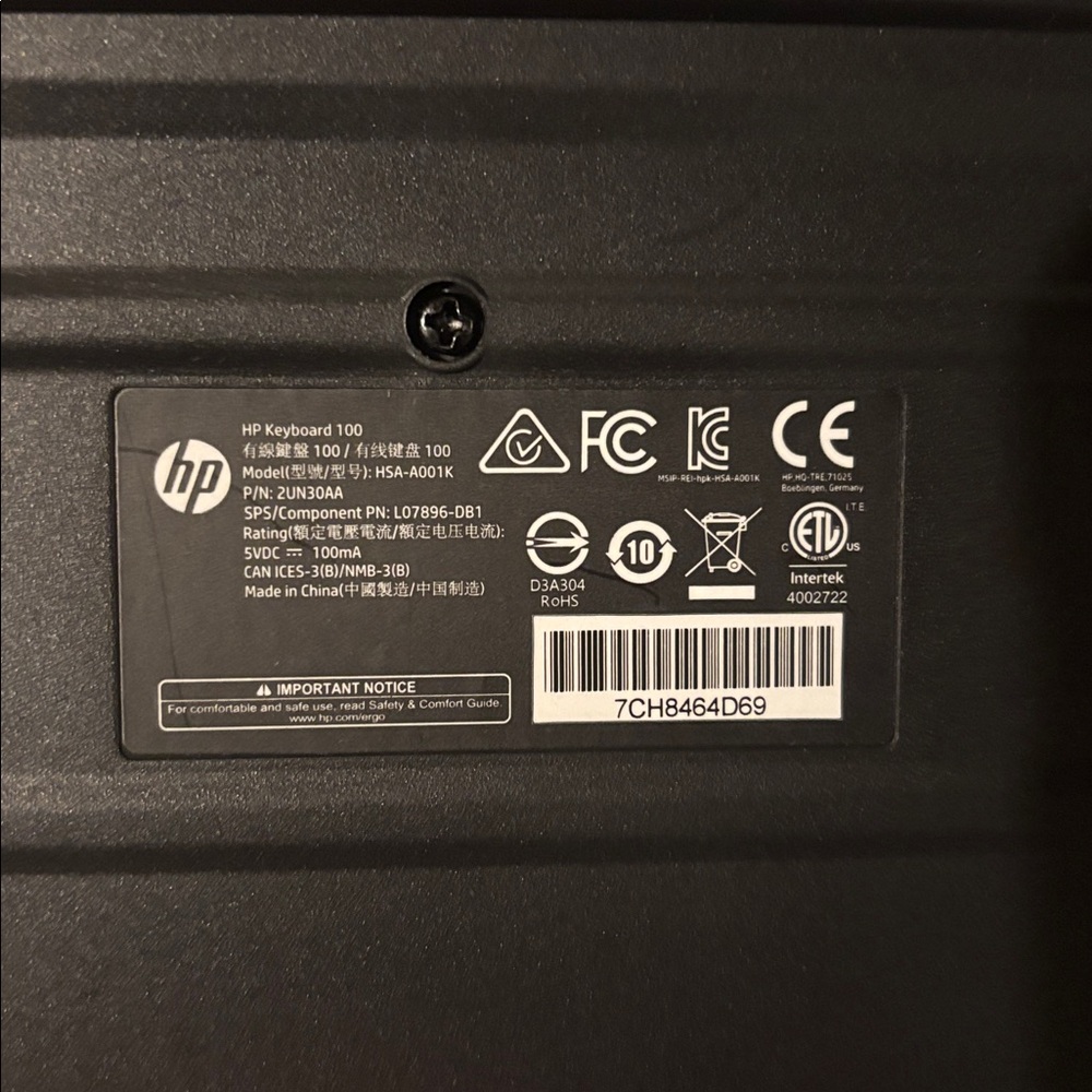 Slim, Black HP Keyboard For Computer - Picture 3 of 4